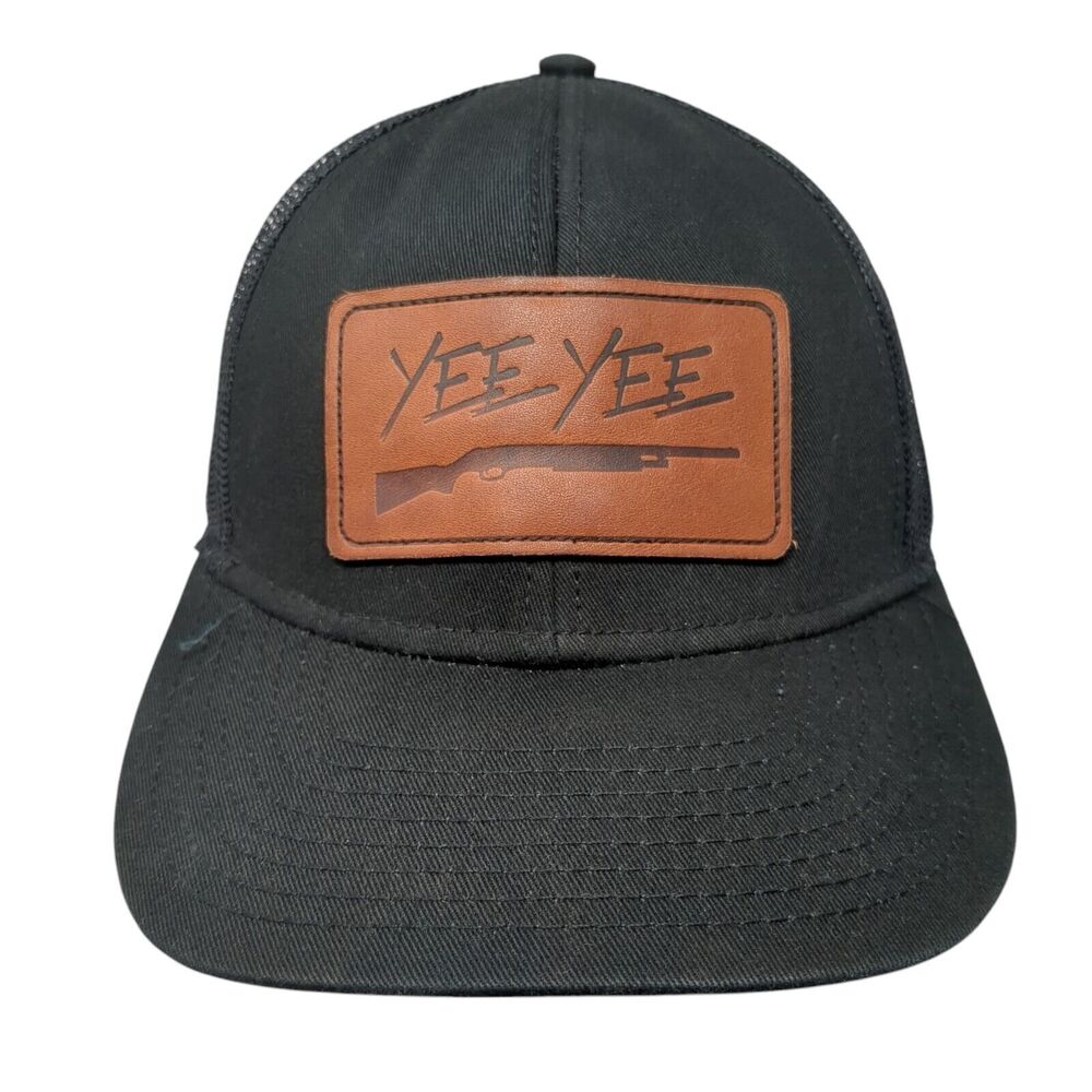 Yee Yee Snapback Trucker Hat Black One Size Adjustable Mesh Back 6 Panel